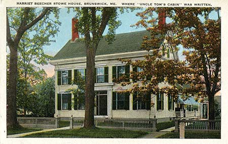 Image of Stowe House postcard depicting the inn