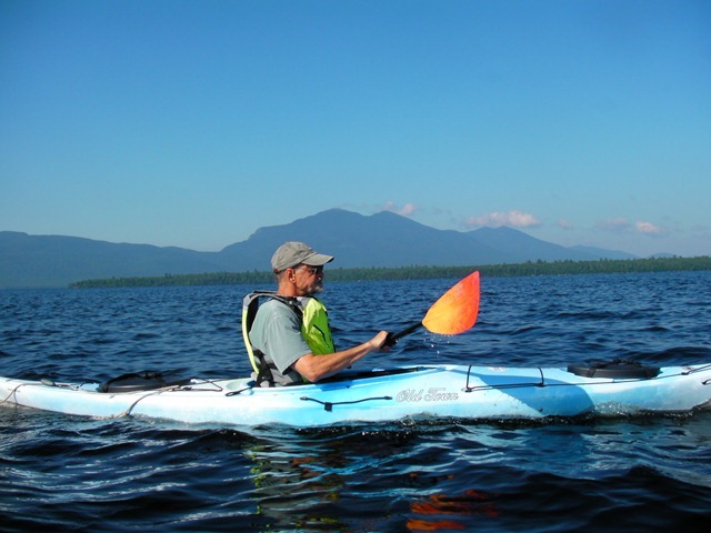 Professor Vail in a kayak