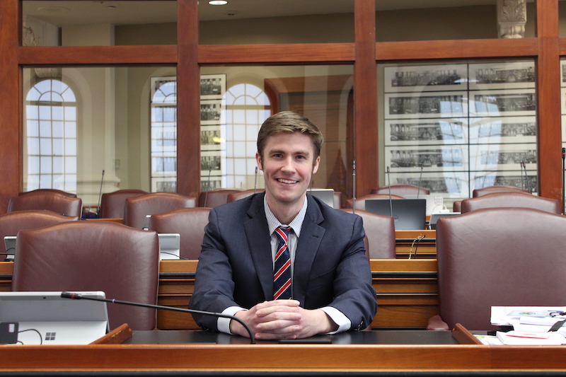 Morgan Rielly ’18 at the State House