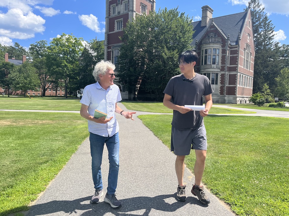 Professor Paul Franco and student Chengkai Gu 