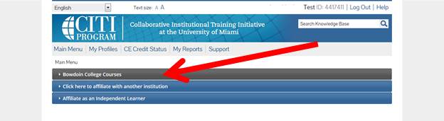 Click on Bowdoin College Courses