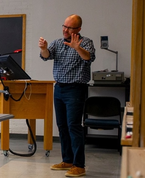 Erik Nelson lecturing