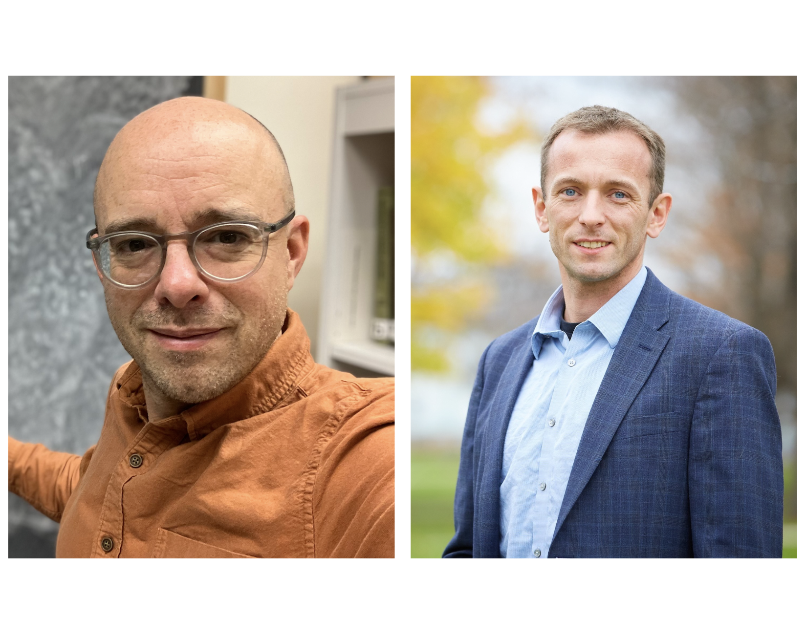 Reed Johnson and Martin Abel headshots