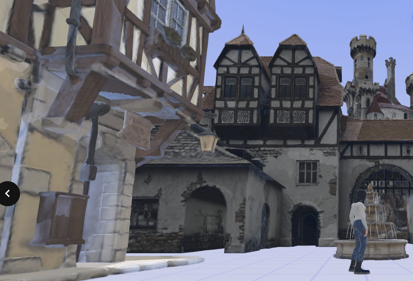 Screenshot of Larsen Von Horn's virtual gothic village