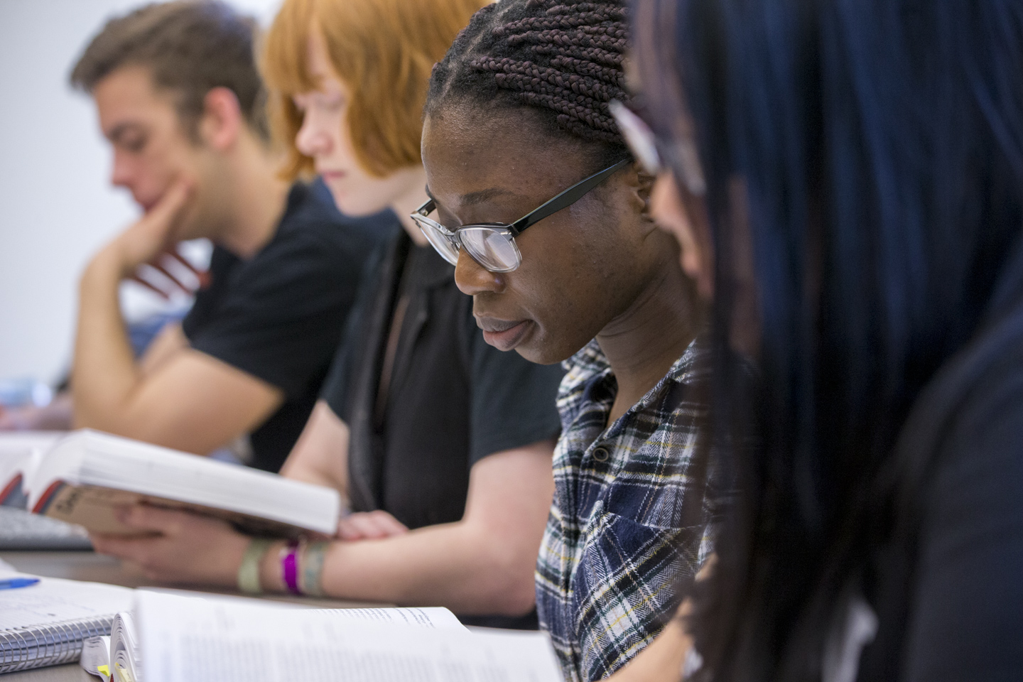 Students studying class