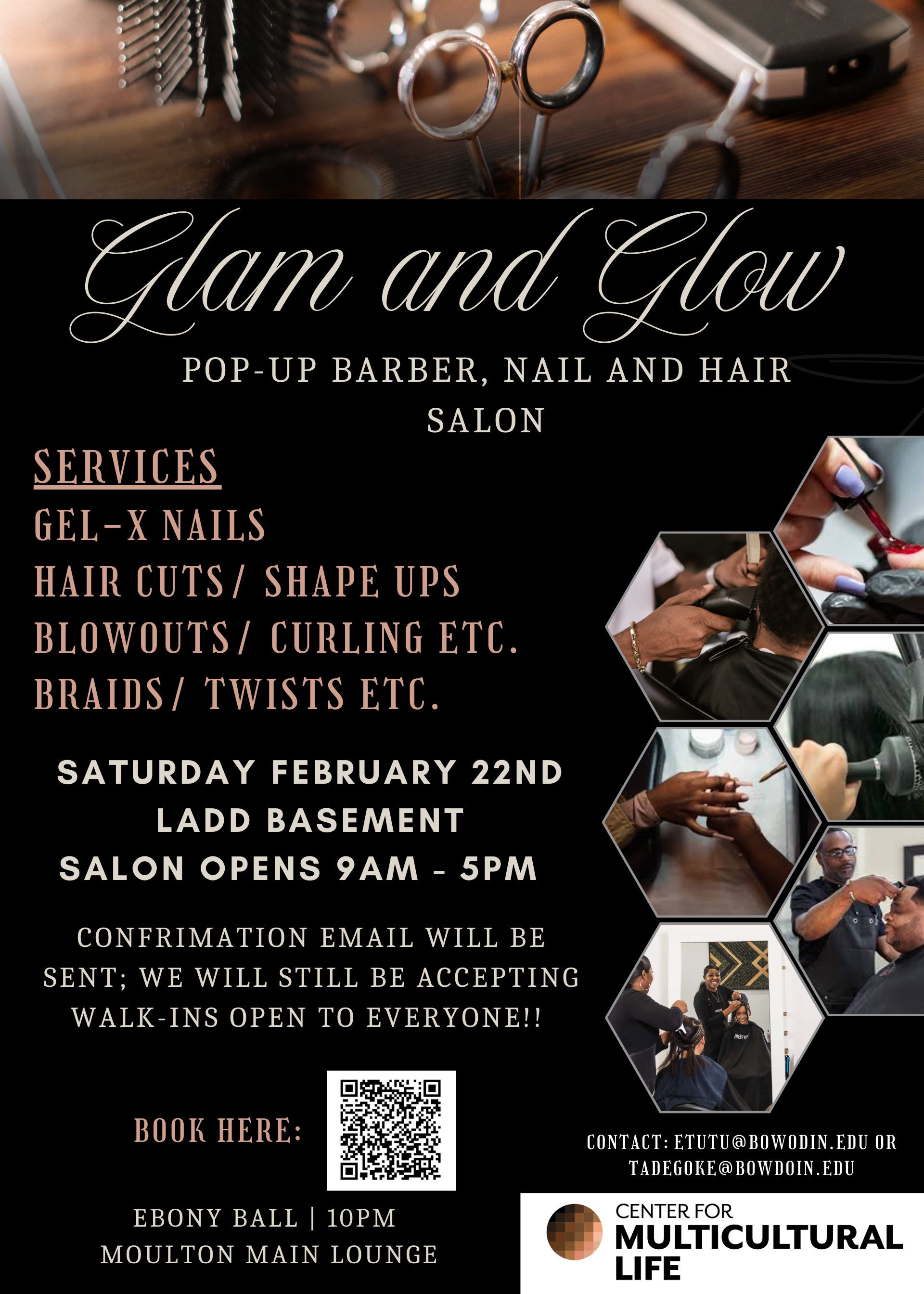 Glam and Glow event poster 2025