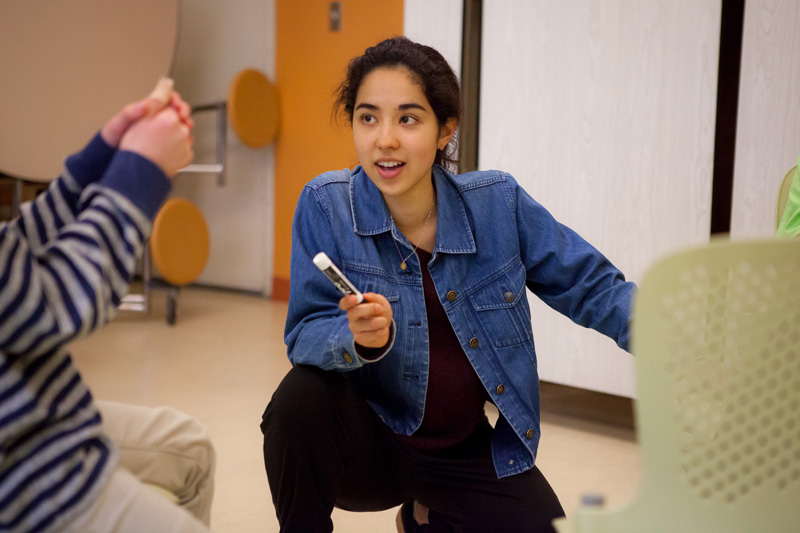 explaining to student