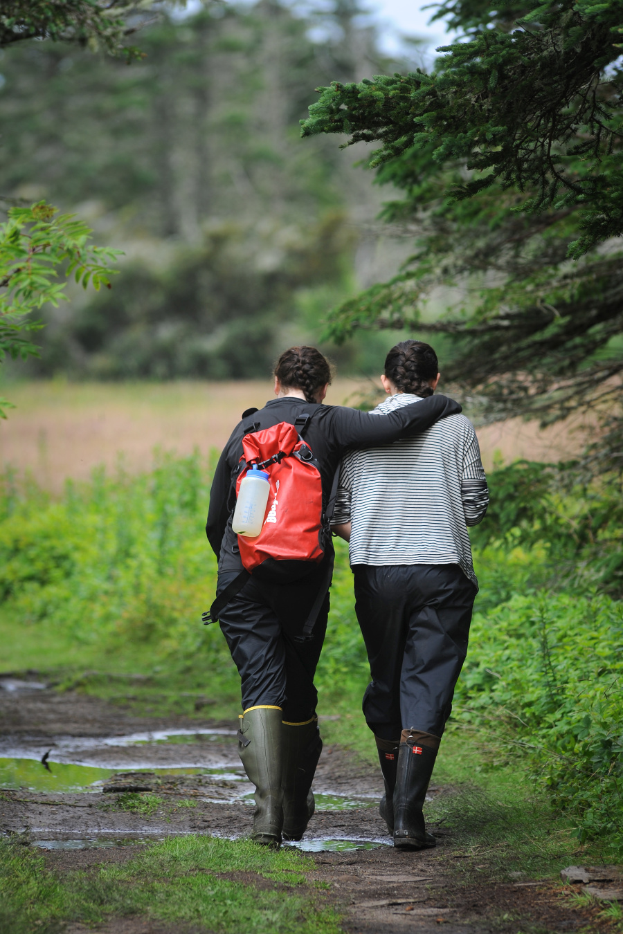 Students walking