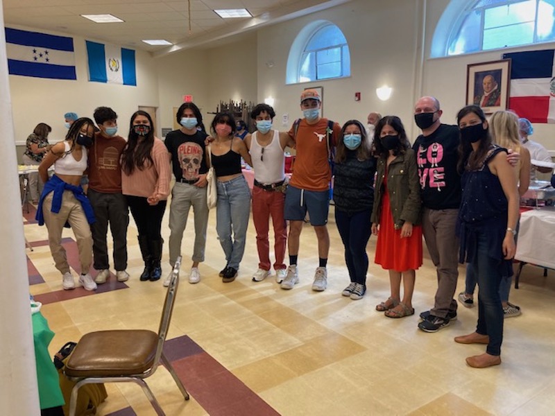 LASO students with Margaret Boyle, Jay Sosa, and Karime Castillo—faculty from Bowdoin's department of Latin American, Caribbean, and Latinx Studies.