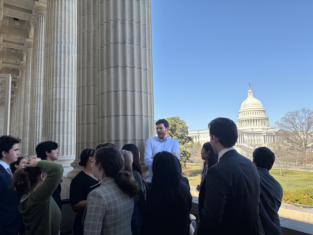 Group standing outside  US Capitol building 