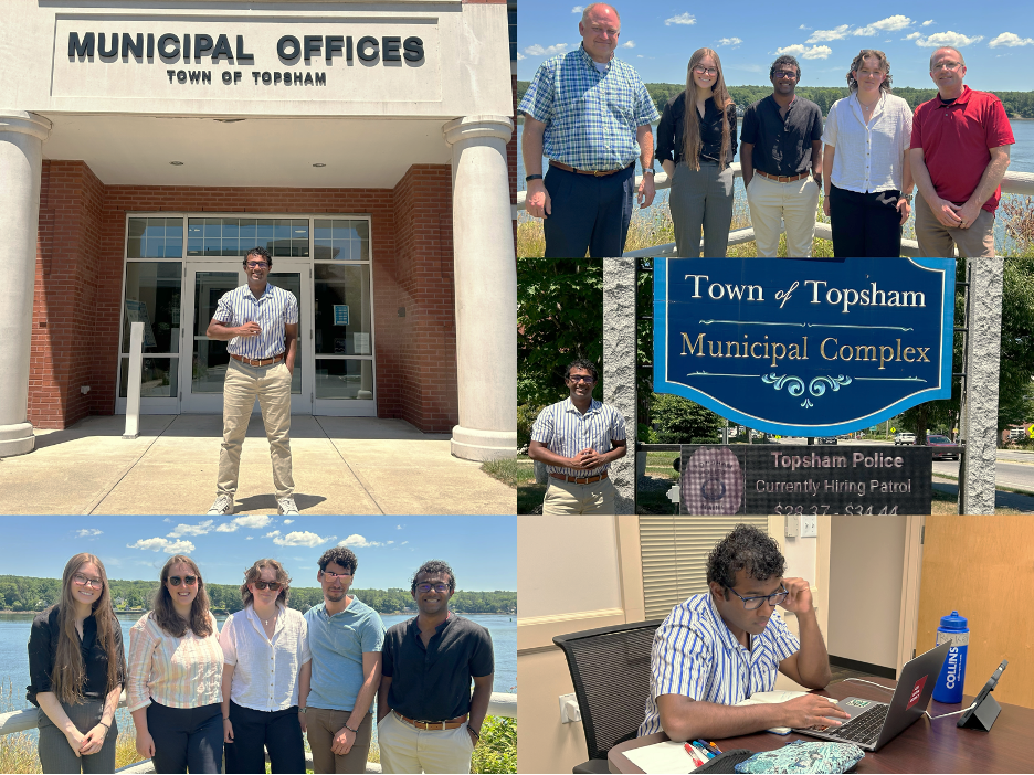 Four photos with previous fellows in each image