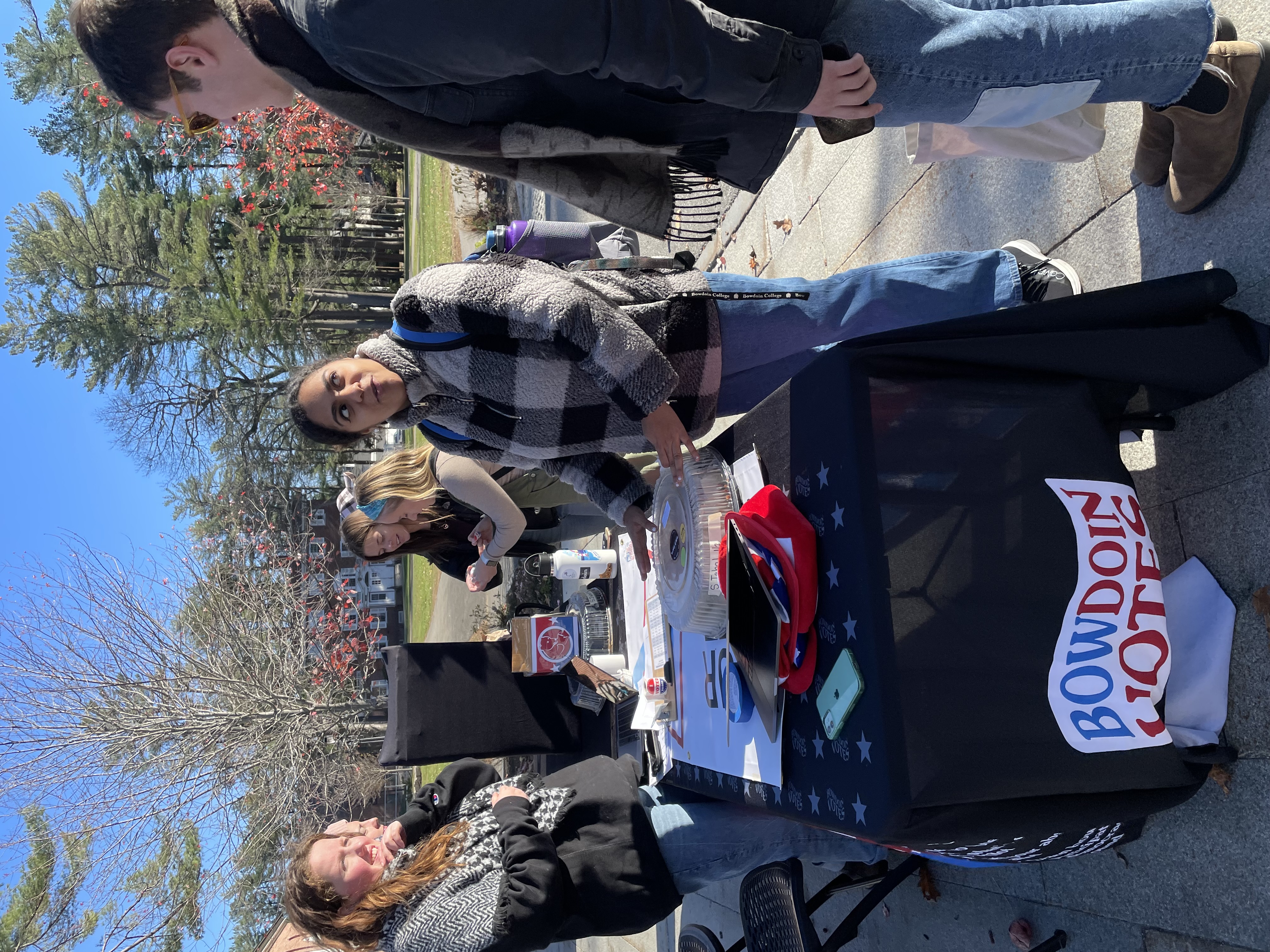 Students tabling outside the McKeen Center