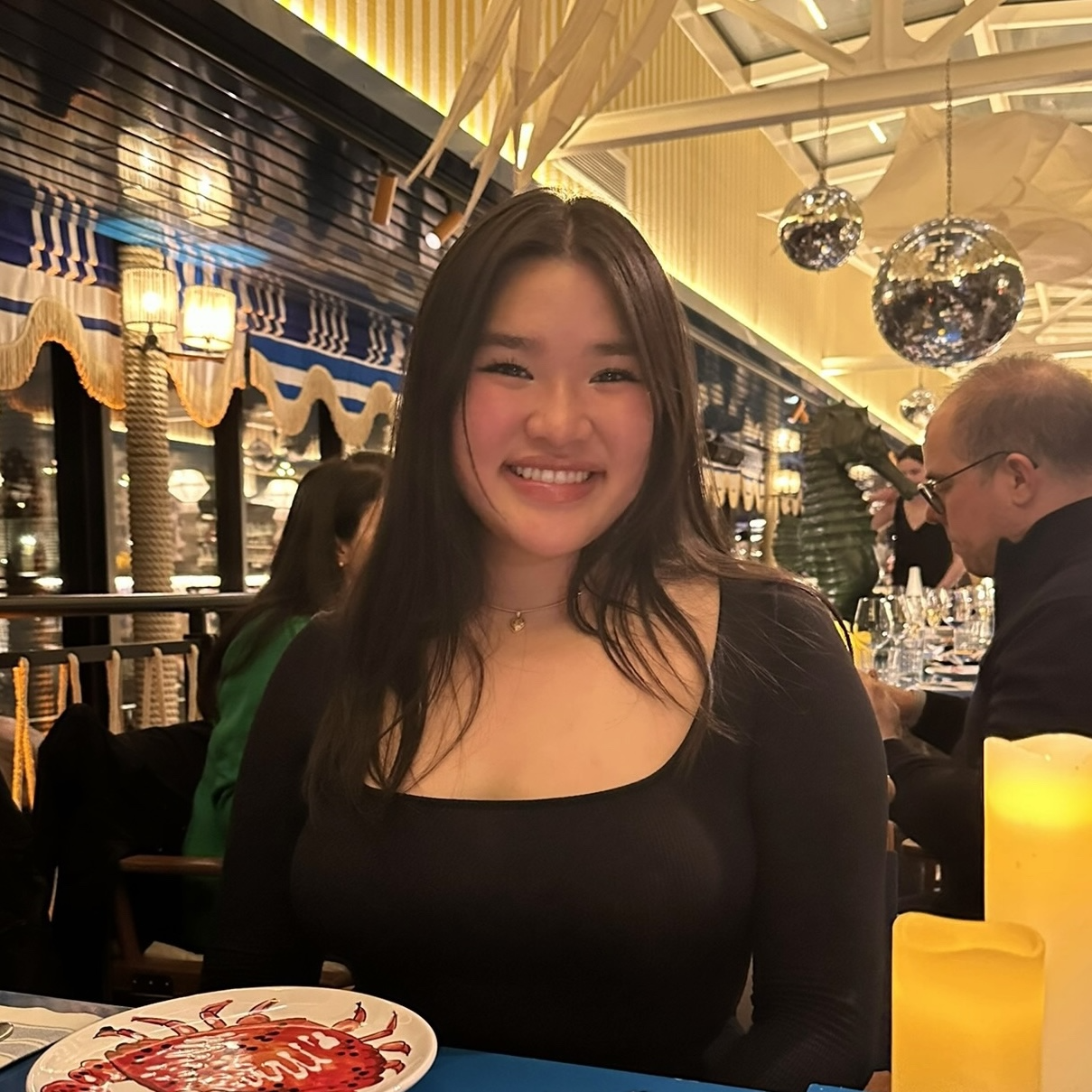 Anna smiles