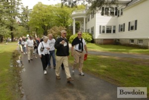 The "Old Guard" walking past Baxter College House