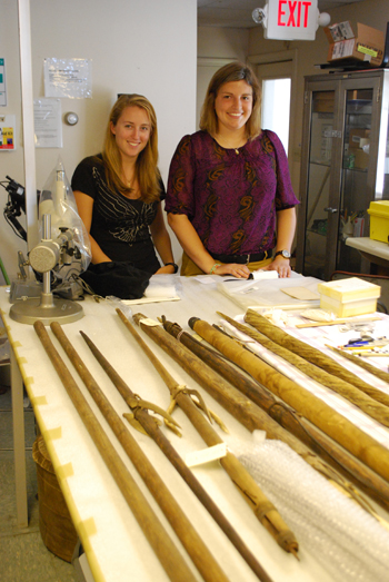 Artic Museum's summer interns, Alex Brown '13 and Meg Bunke '14