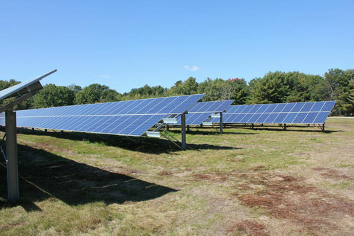 Ground-mount installation on College-owned land at the former Navy base.