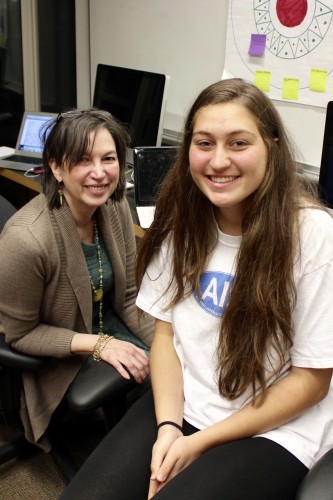 Librarian Carmen Greenlee helped a student find a database