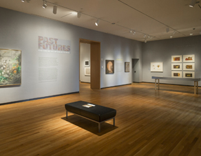 Installation view of “Past Futures” exhibition at the Bowdoin College Museum of Art