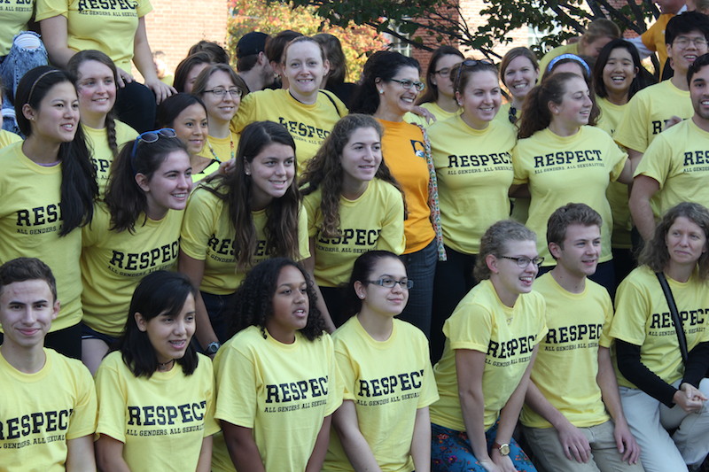 Campus Members Wear Yellow on a Day of Solidarity Bowdoin College
