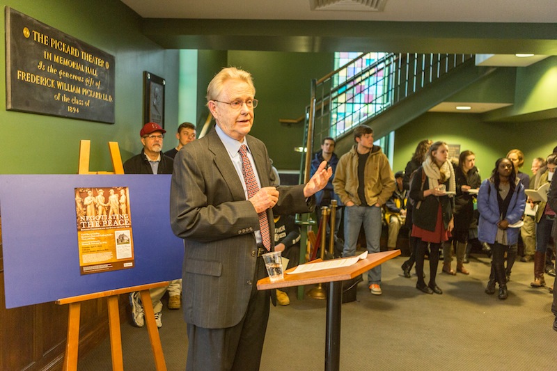 Professor giving speech