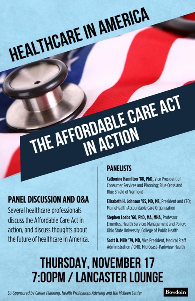 Bowdoin Public Health Club organized a recent panel on “The Affordable Care Act in Action”