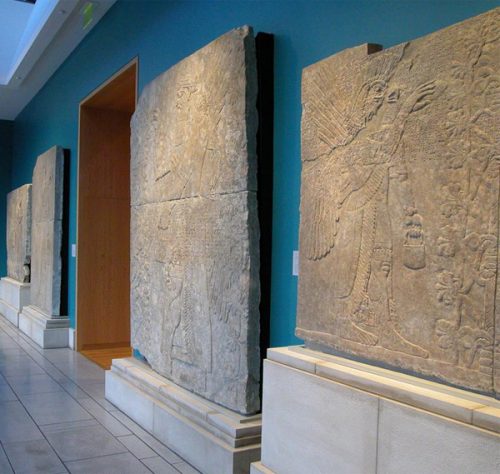 The Assyrian Gallery at the Bowdoin College Museum of Art.