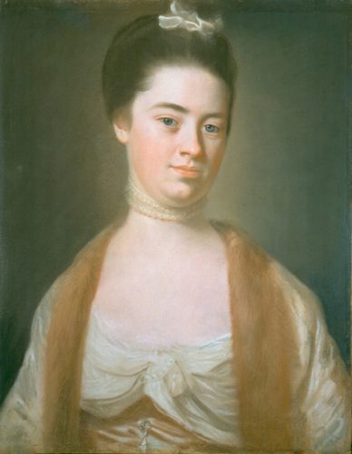 “Lady Temple (Elizabeth Bowdoin),” 1767, pastel, by John Singleton Copley. Private collection.