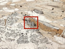 Original kyanite thin section, as seen by the naked eye