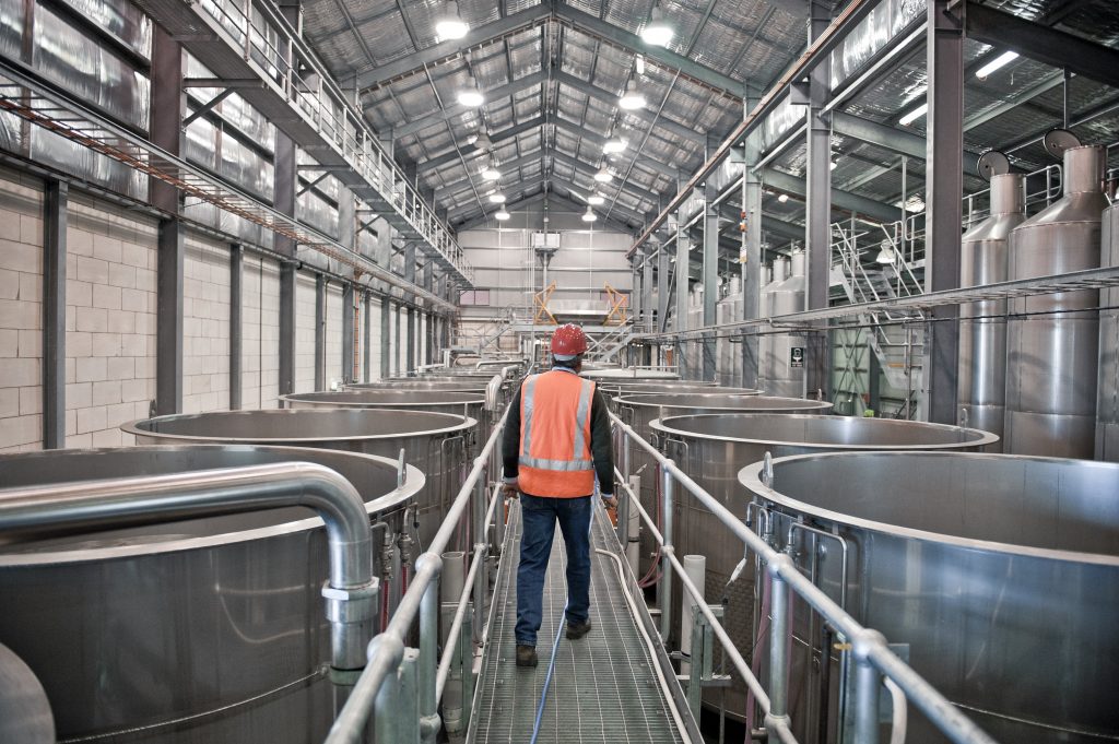 Fermentation tanks. Photograph: Treasury Wine Estates.