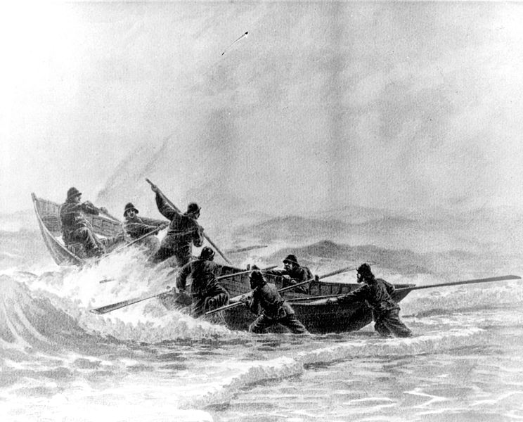 Surfboat and crew.