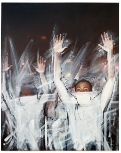 “Yet Another Fight for Remembrance,” 2014, oil on canvas, by Titus Kaphar. Commissioned by TIME Magazine in 2014. Image courtesy of Jack Shainman Gallery.