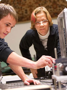 Madeleine Msall with student Jimmy Lindsay ’09