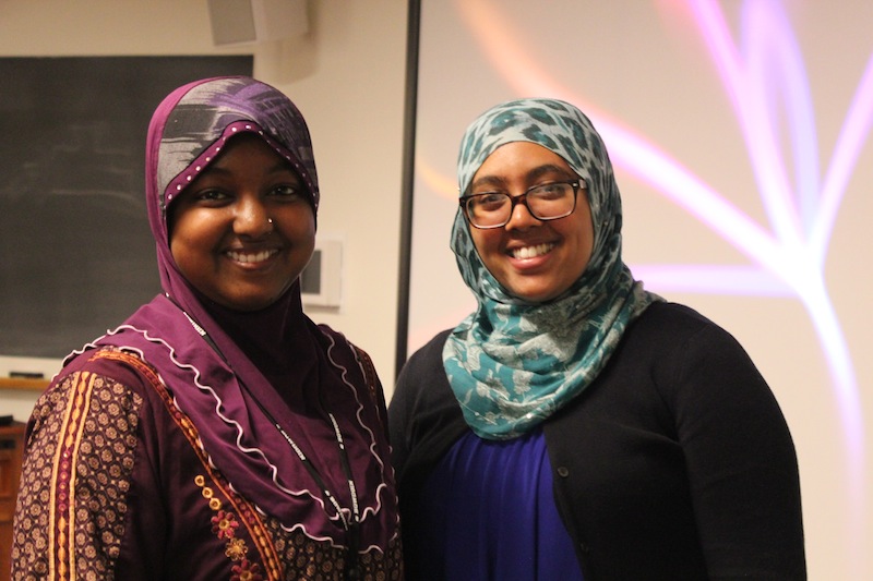 Mariama Sowe ’18, Hayat Fulli ’19 (both pictured here), and Irfan Alam ’18 helped organize last week’s events