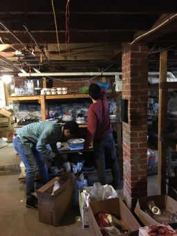 Marcus Wright and Jesse Ortiz in basement