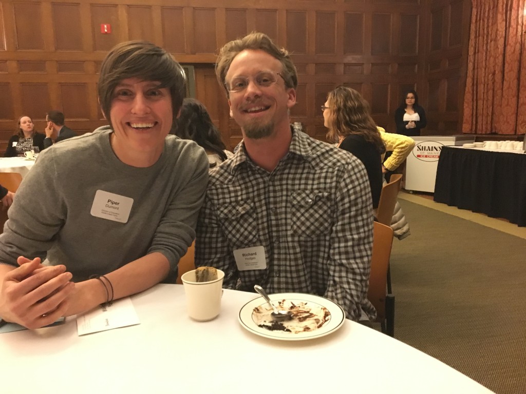 Piper Dumont and Richard Hodges (L-R) from Wolfe’s Neck Farm