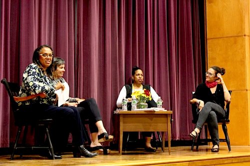 Left to right: Judith Casselberry, Jen Scanlon, Sherie Randolph, and Jeanne Theoharis