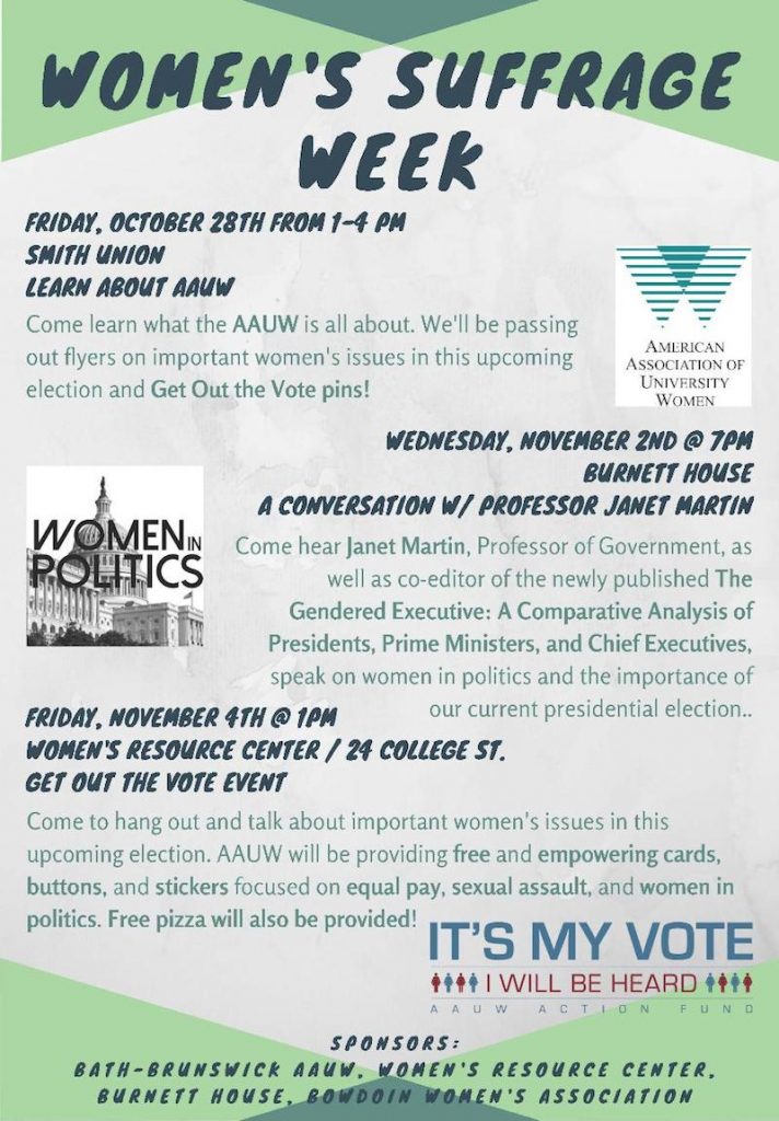 Womens Suffrage Week events