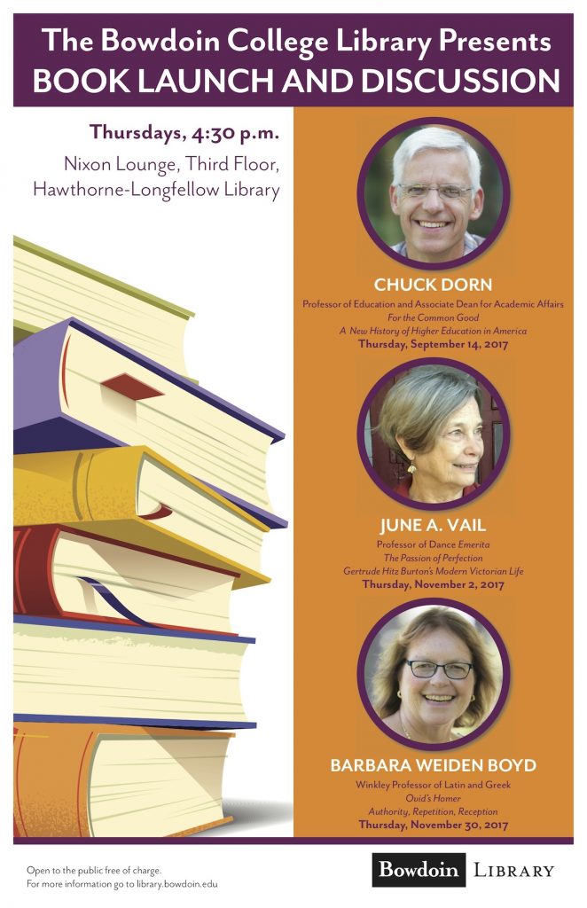 HL Library Starts New Faculty Book Launch Series Bowdoin College