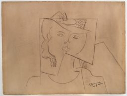 “Head of a Woman (Tete de Jeune Femme),” ca. 1920–1922, crayon, by Georges Braque, French, 1882–1963. Bequest of William H. Alexander, in memory of his friend, Howard Hoyt Shiras, M.D.