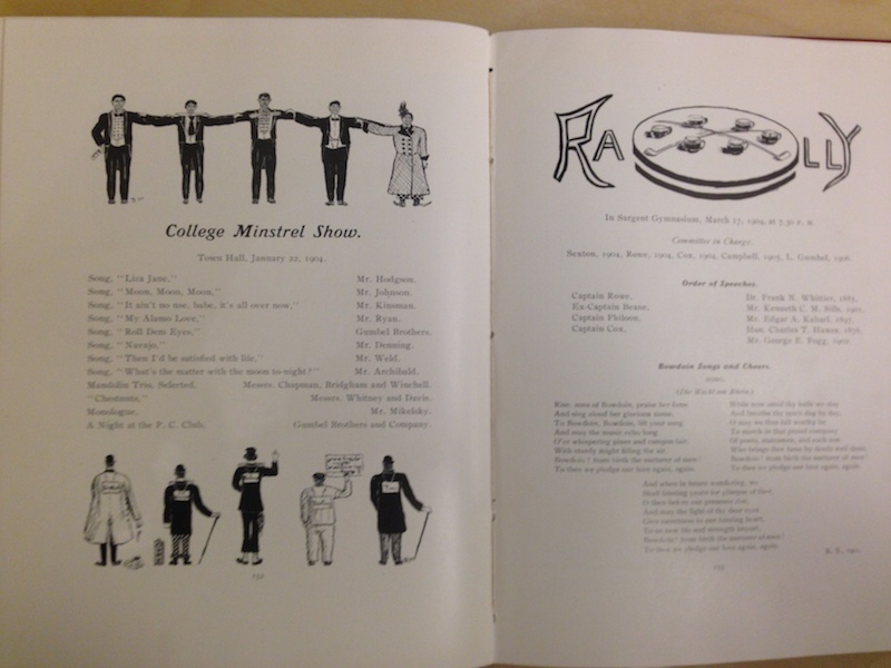A page from the 1905 Bowdoin Bugle