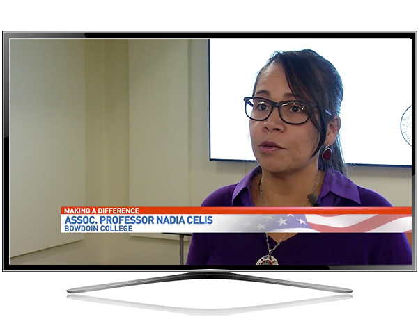 Nadia Celis talks about teaching students in Puerto Rico—from Bowdoin—on WGME/CBS 13