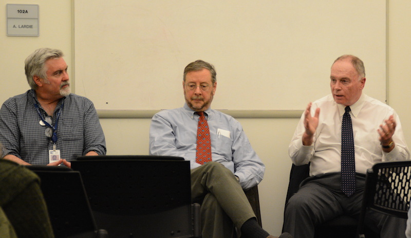 Mark Swann ’84, Cito Selinger ’81, and Bill Shanahan ’74. Photos by Eliza Graumlich ’17