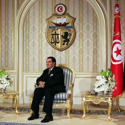Tunisian President Zine El Abidine Ben Ali at the Presidential Palace