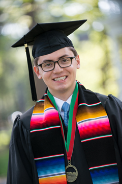 Bill De La Rosa at his Bowdoin graduation