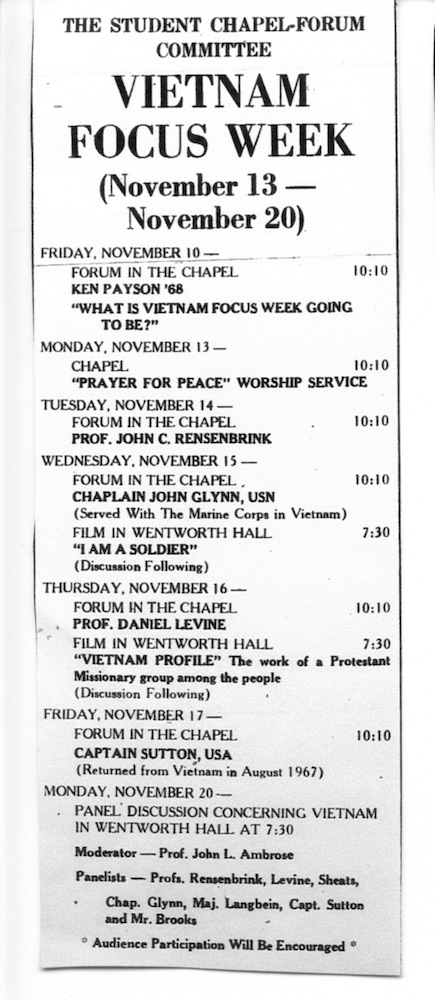 1968 Vietnam forum announcement