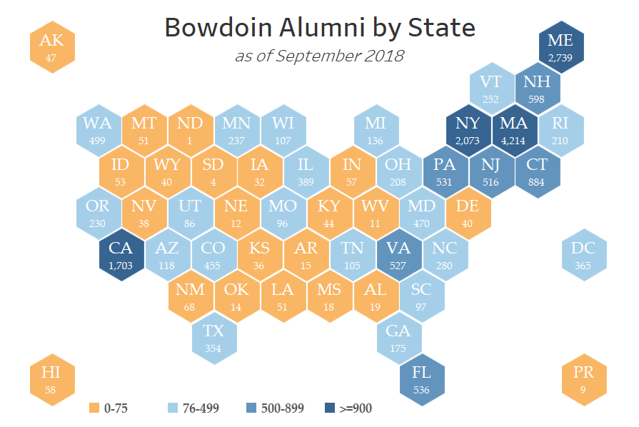 Bowdoin Alumni by State