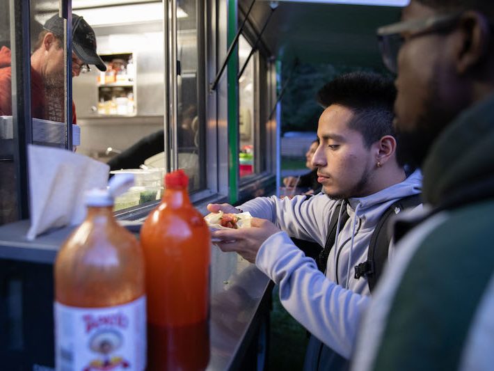 Student at Food Truck