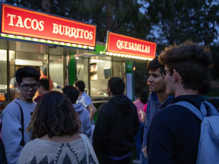 Students in Line for Food Truck