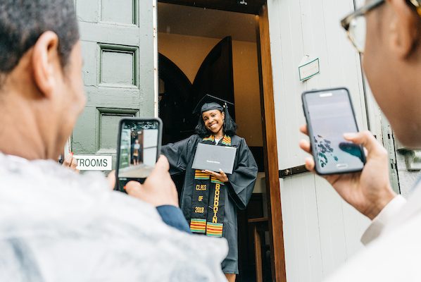 graduates taking pictures