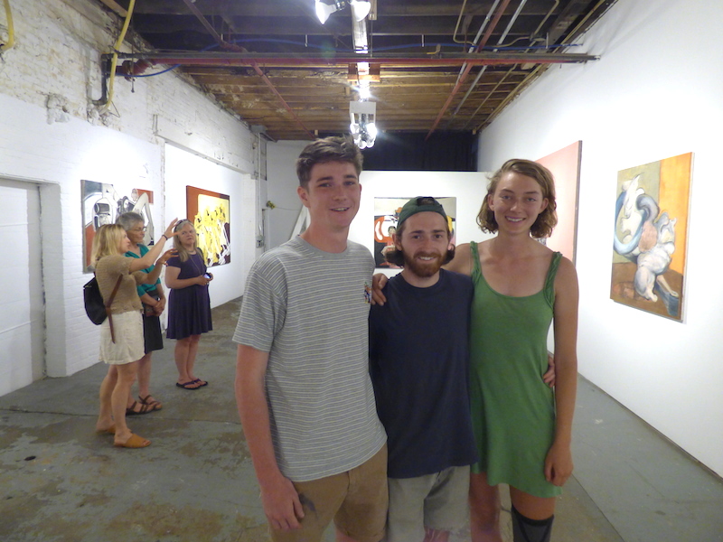 Cody Stack ’16, Isaac Jaegerman ’16, and Alice Jones ’17 in New System Exhibitions